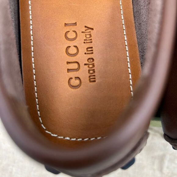 Men's Gucci, AYRTON interlocking G Driver loafers size 9.5 made in Italy - Picture 9 of 13